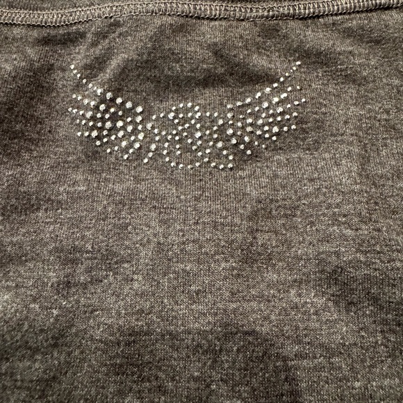 Rock & Republic Woman Size XL Gray Silver Mini Logi Zip Collar - Picture 8 of 10